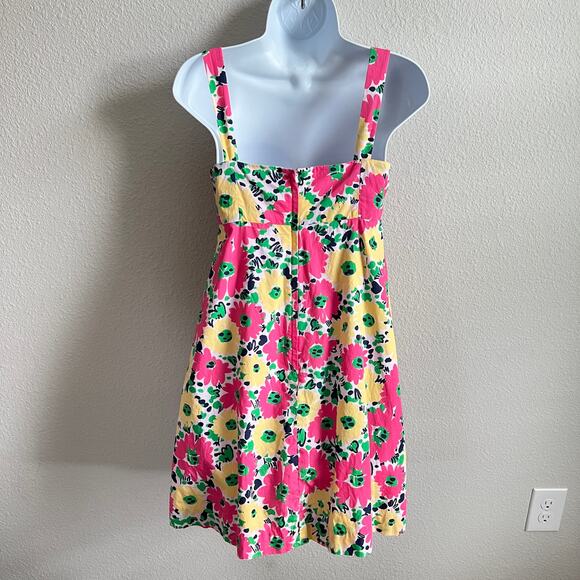 Lilly Pulitzer Avaline Doodle Bug Daisy Mini Dress Womens 4 Bow Detachable Strap - Picture 4 of 7